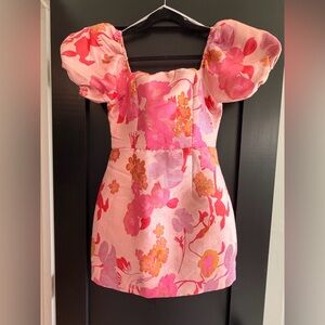 Lulu's Pink and Orange Floral Dress